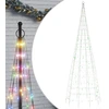 Image de vidaXL Sapin de Noël LED pour mât de drapeau 550 LED Multicolore 300 cm