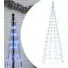 Image de vidaXL Sapin de Noël à LED pour mât de drapeau 550 LED bleu 300 cm