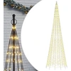 Image de vidaXL Sapin de Noël à LED pour mât de drapeau 1534 LED blanc chaud 500 cm