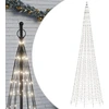 Image de vidaXL Sapin de Noël à LED pour mât de drapeau 1534 LED blanc froid 500 cm