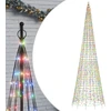 Image de vidaXL Sapin de Noël LED pour mât de drapeau 1534 LED multicolore 500 cm