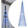 Image de vidaXL Sapin de Noël à LED pour mât de drapeau 1534 LED bleues 500 cm