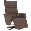 Image de vidaXL Fauteuil de massage avec repose-pieds Marron Similicuir