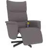 Image de vidaXL Fauteuil de massage avec repose-pieds Gris Similicuir