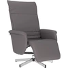 Image de vidaXL Fauteuil relax avec repose-pieds Gris Similicuir
