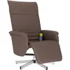 Image de vidaXL Fauteuil de massage avec repose-pieds Marron Similicuir
