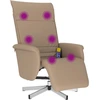 Image de vidaXL Fauteuil de massage avec repose-pieds Cappuccino-Brun Similicuir