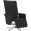 Image de vidaXL Fauteuil de massage avec repose-pieds Noir Similicuir