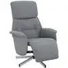 Image de vidaXL Fauteuil relax avec repose-pieds Tissu gris clair