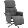 Image de vidaXL Fauteuil relax avec repose-pieds Tissu gris foncé