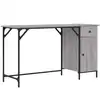 Image de vidaXL Table d'ordinateur Gris Sonoma 131x48x75 cm Bois composite