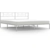 Image de vidaXL Cadre de lit avec tête de lit en métal blanc 200x200 cm