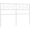Image de vidaXL Tête de lit de rechange en métal blanc 120 cm