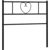 Image de vidaXL Tête de lit de rechange en métal noir 90 cm