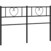 Image de vidaXL Tête de lit de rechange en métal noir 160 cm
