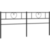 Image de vidaXL Tête de lit de rechange en métal noir 180 cm