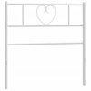 Image de vidaXL Tête de lit de rechange en métal blanc 75 cm