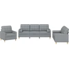 Image de vidaXL Ensemble de canapés 3 pièces avec coussins Tissu gris clair