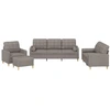 Image de vidaXL Ensemble de canapés 4 pièces avec coussins Tissu Taupe