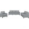 Image de vidaXL Ensemble de canapés 3 pièces avec coussins Tissu gris clair