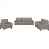 Image de vidaXL Ensemble de canapés 3 pièces avec coussins Tissu Taupe