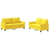 Image de vidaXL Ensemble de canapés 2 pièces avec coussins Tissu jaune clair