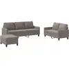 Image de vidaXL Ensemble de canapés 3 pièces avec coussins Tissu Taupe