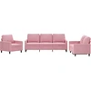 Image de vidaXL Ensemble de canapés 3 pièces avec coussins Rose velours
