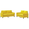 Image de vidaXL Ensemble de canapés 2 pièces avec coussins Velours jaune