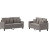 Image de vidaXL Ensemble de canapés 2 pièces avec coussins Tissu Taupe