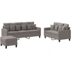 Image de vidaXL Ensemble de canapés 3 pièces avec coussins Tissu Taupe