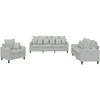 Image de vidaXL Ensemble de canapés 3 pièces avec coussins gris clair velours