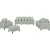 Image de vidaXL Ensemble de canapés 4 pièces avec coussins gris clair velours