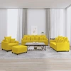 Image de vidaXL Ensemble de canapés 4 pièces avec coussins Velours jaune