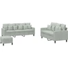 Image de vidaXL Ensemble de canapés 3 pièces avec coussins gris clair velours