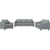 Image de vidaXL Ensemble de canapés 3 pièces avec coussins Tissu gris clair