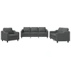 Image de vidaXL Ensemble de canapés 3 pièces avec coussins Tissu gris foncé