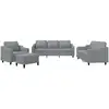 Image de vidaXL Ensemble de canapés 4 pièces avec coussins Tissu gris clair