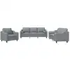 Image de vidaXL Ensemble de canapés 3 pièces avec coussins Tissu gris clair