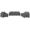 Image de vidaXL Ensemble de canapés 3 pièces avec coussins Tissu gris foncé