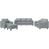Image de vidaXL Ensemble de canapés 4 pièces avec coussins Tissu gris clair
