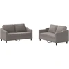 Image de vidaXL Ensemble de canapés 2 pièces avec coussins Tissu Taupe
