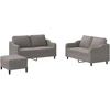 Image de vidaXL Ensemble de canapés 3 pièces avec coussins Tissu Taupe