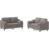 Image de vidaXL Ensemble de canapés 2 pièces avec coussins Tissu Taupe