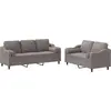 Image de vidaXL Ensemble de canapés 2 pièces avec coussins Tissu Taupe