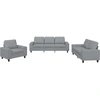 Image de vidaXL Ensemble de canapés 3 pièces gris clair tissu