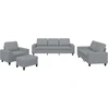 Image de vidaXL Ensemble de canapés 4 pièces gris clair Tissu