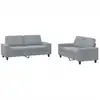 Image de vidaXL Ensemble de canapés 2 pièces gris clair Tissu