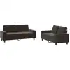 Image de vidaXL Ensemble de canapés 2 pièces noir tissu