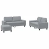 Image de vidaXL Ensemble de canapés 3 pièces gris clair tissu